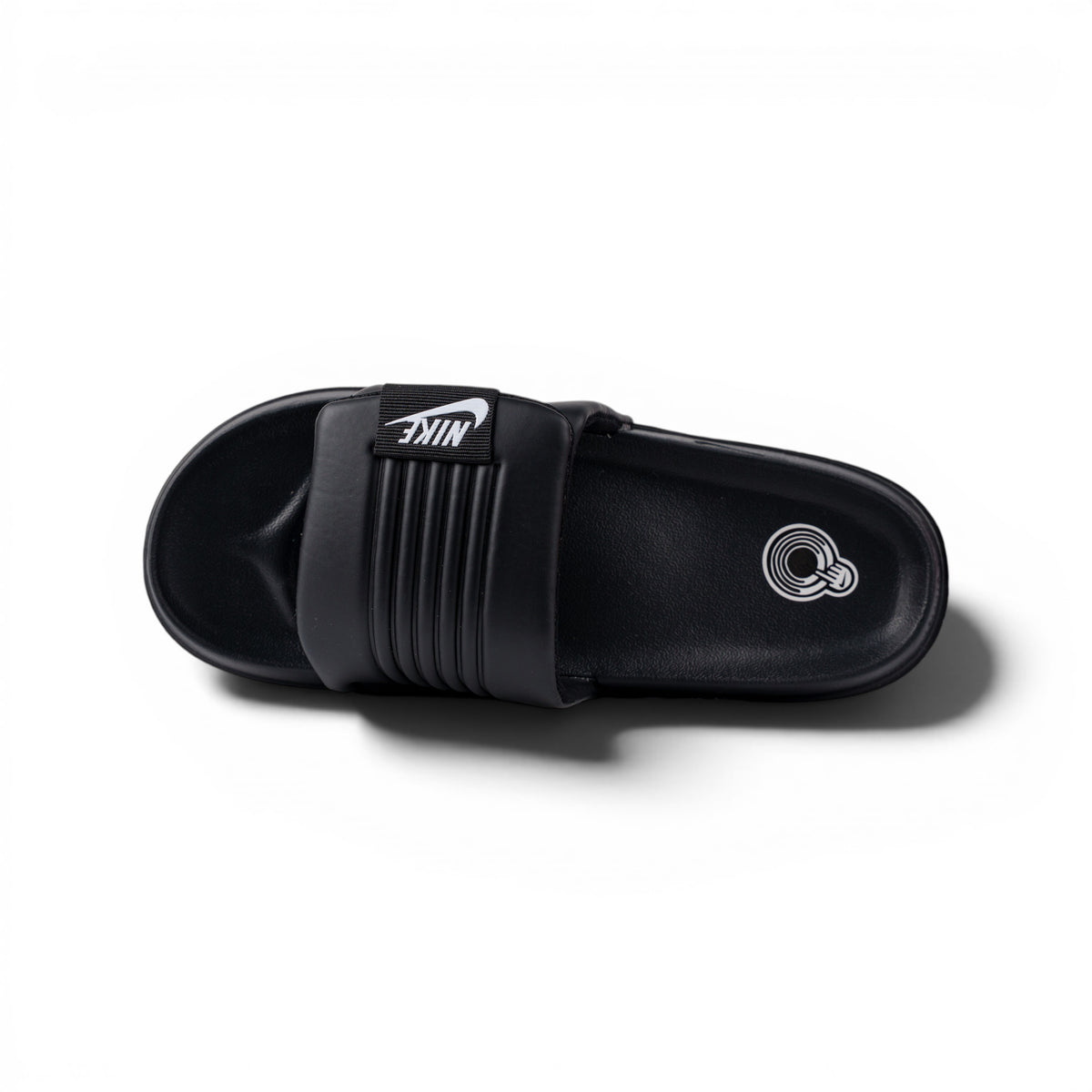 Nike Offcourt чёрные сланцы — вид сверху | GAMEOVERSHOP