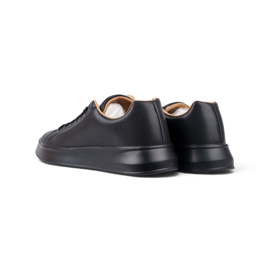 Zara Court Oversized чёрные кроссовки — пара, вид сзади сбоку | GAMEOVERSHOP