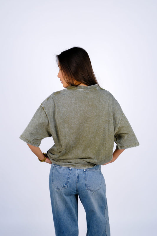 Футболка вош (wash) — Хаки