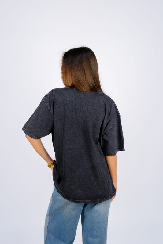 Футболка вош оверсайз — Серый