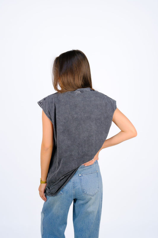 Майка вош с цепочкой — Чёрный