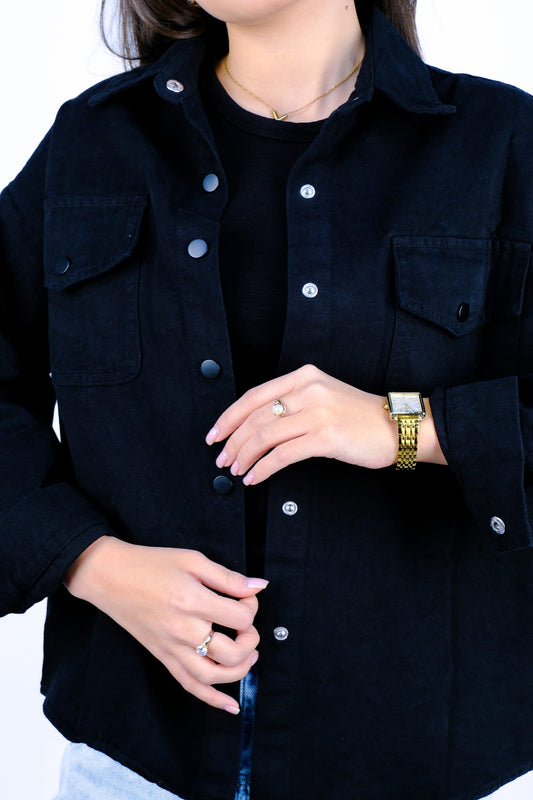 Шакет (куртка-рубашка) — Чёрный