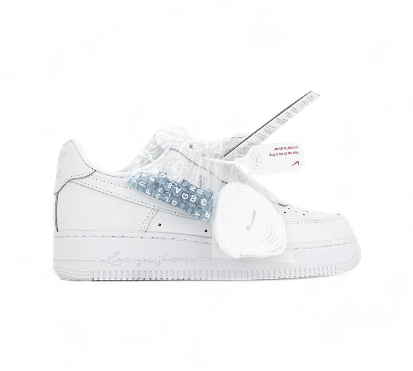Nike Air Force 1 Low – Triple White (Love You Forever Edition) In