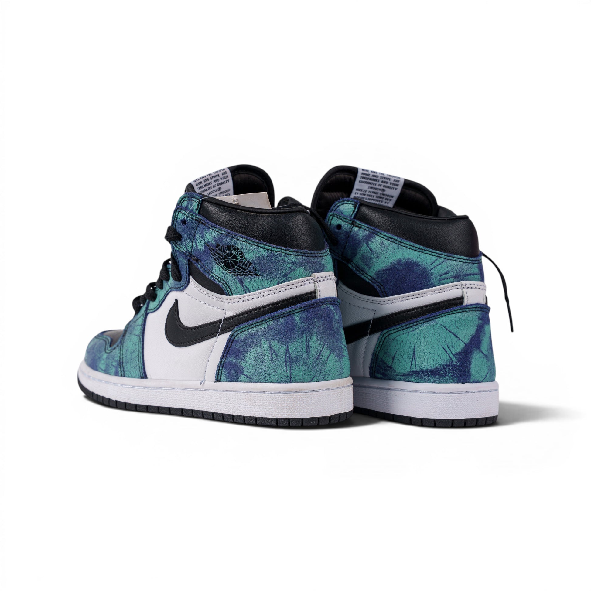 Nike Air Jordan 1 High тай-дай кроссовки — пара, вид сзади | GAMEOVERSHOP