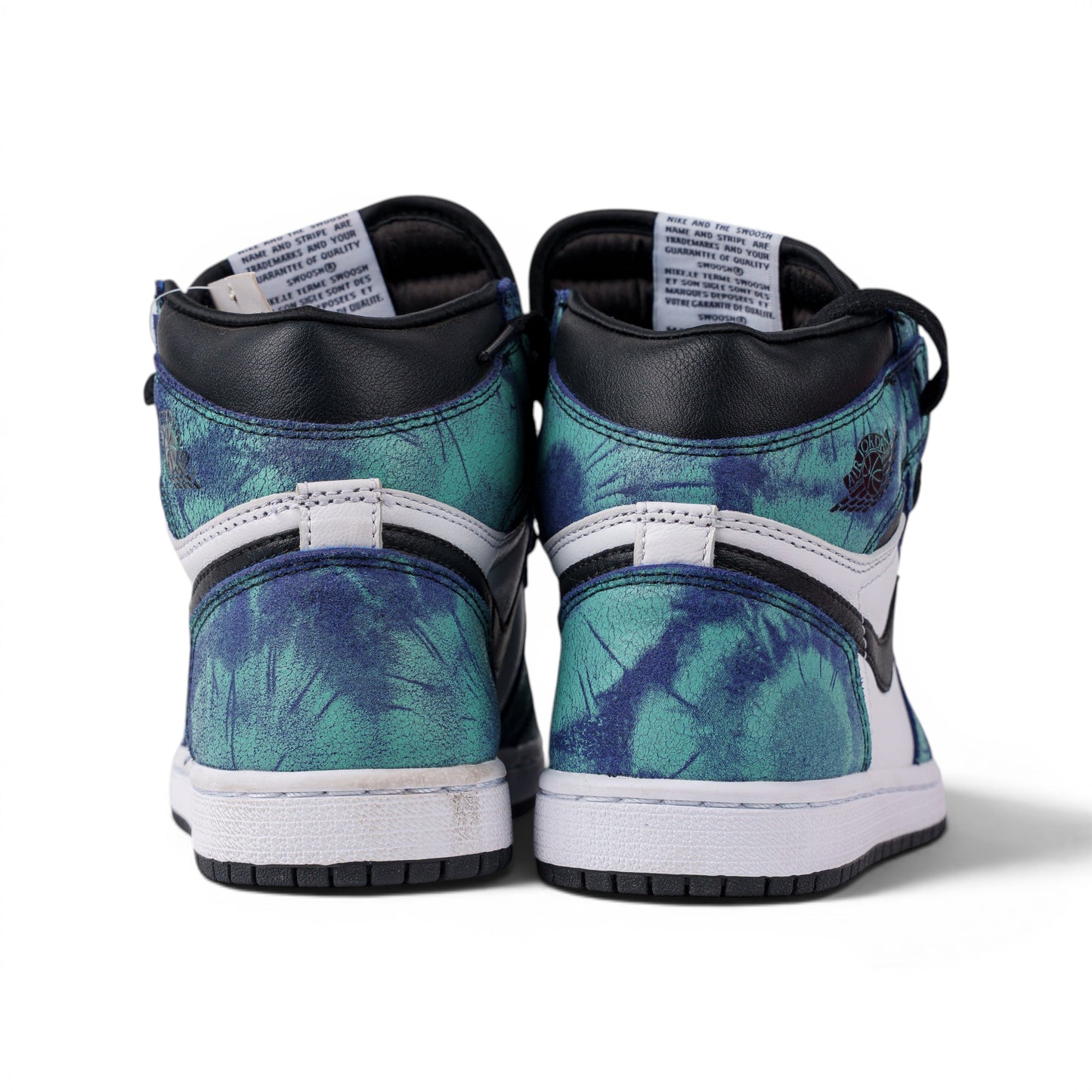Nike Air Jordan 1 High тай-дай кроссовки — пара, вид сзади прямо | GAMEOVERSHOP