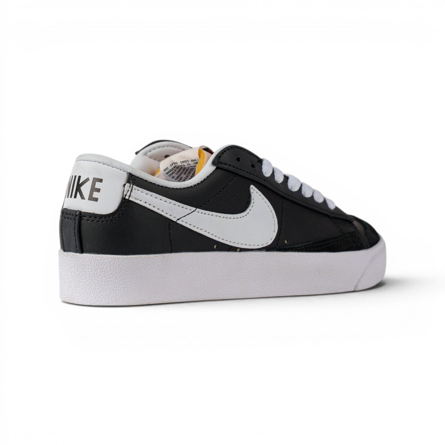 Nike Blazer Low чёрные кеды — вид сверху | GAMEOVERSHOP