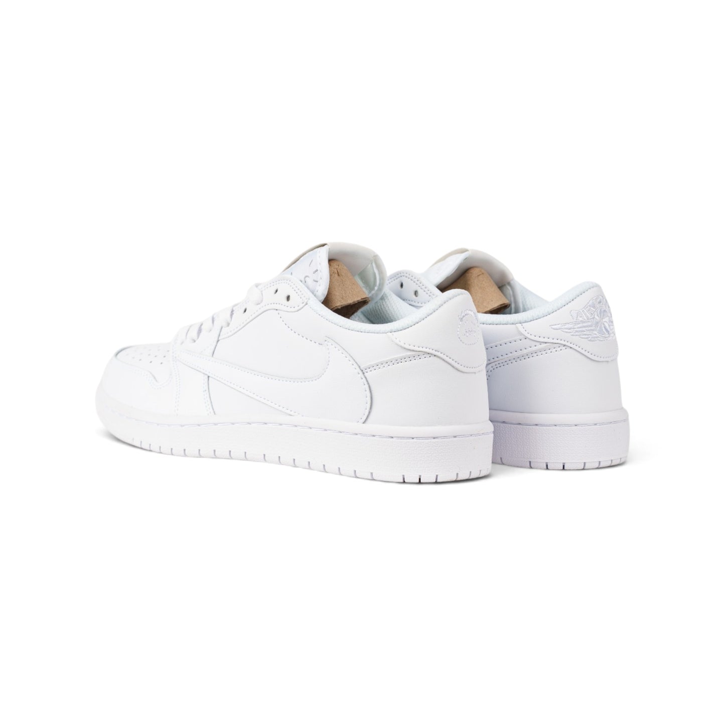 Nike Air Jordan 1 Low белые кроссовки — пара, вид сзади | GAMEOVERSHOP