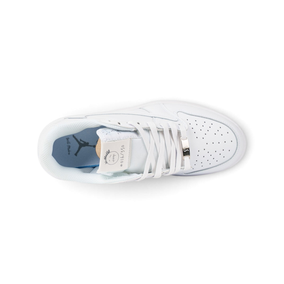 Nike Air Jordan 1 Low белые кроссовки — вид сверху | GAMEOVERSHOP