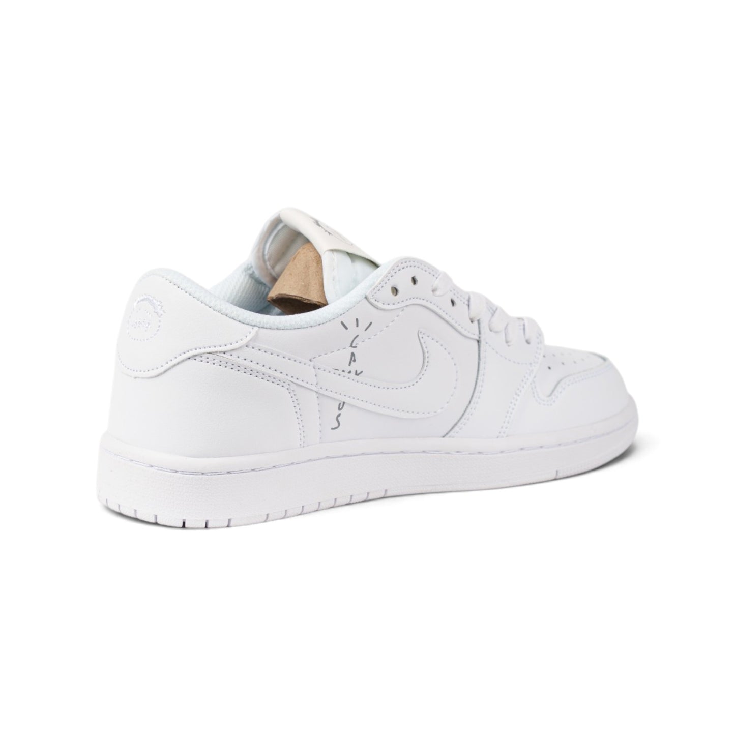 Nike Air Jordan 1 Low белые кроссовки — вид сбоку сзади | GAMEOVERSHOP