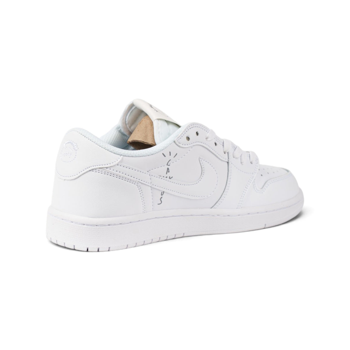 Nike Air Jordan 1 Low белые кроссовки — вид сбоку сзади | GAMEOVERSHOP