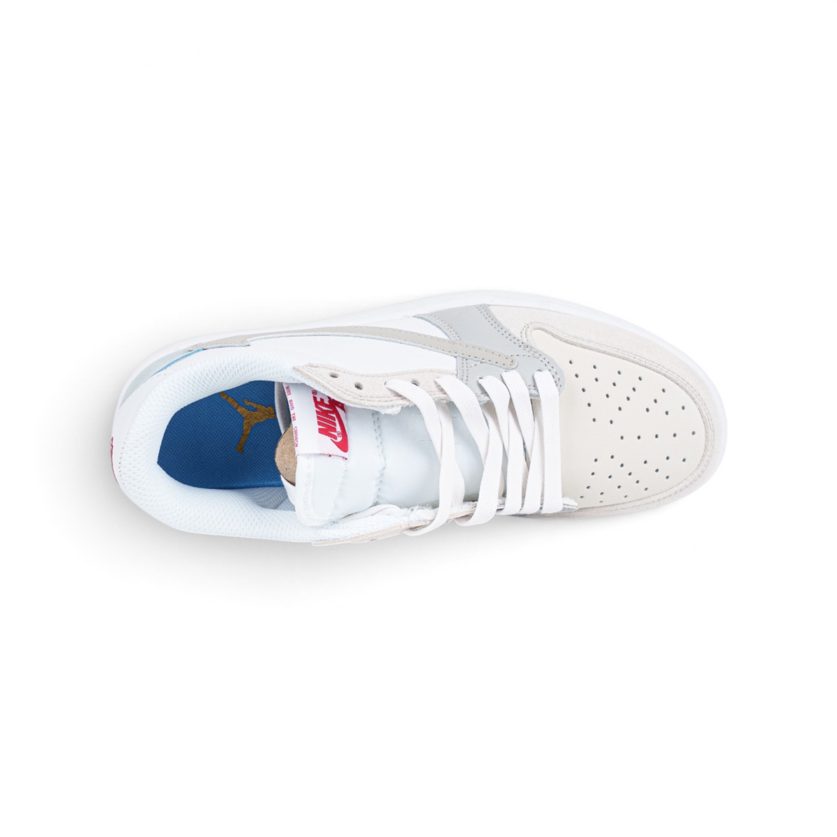 Nike Air Jordan 1 Low Paris белые кроссовки — вид сверху | GAMEOVERSHOP