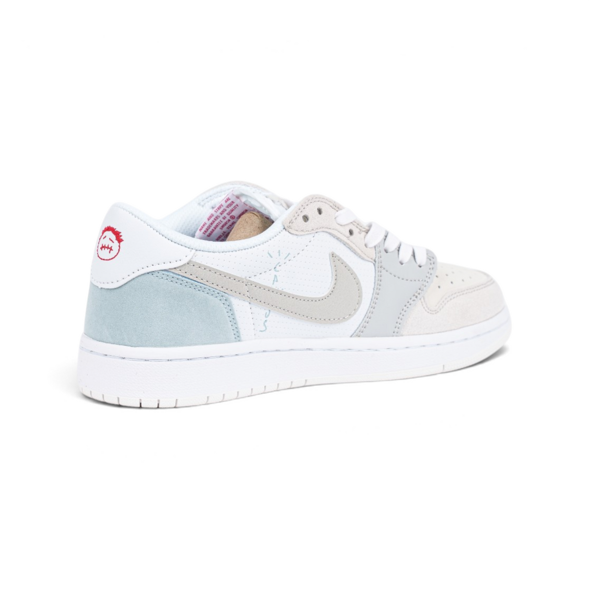 Nike Air Jordan 1 Low Paris белые кроссовки — вид сзади под углом | GAMEOVERSHOP