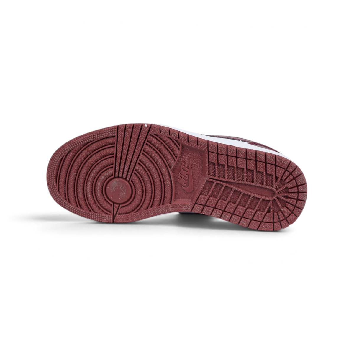 Nike Air Jordan 1 Low Team Red бордово-белые кроссовки — подошва | GAMEOVERSHOP