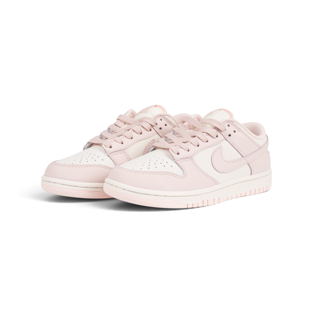 Nike Dunk Low Pink нежно-розовые кроссовки — пара, вид спереди | GAMEOVERSHOP