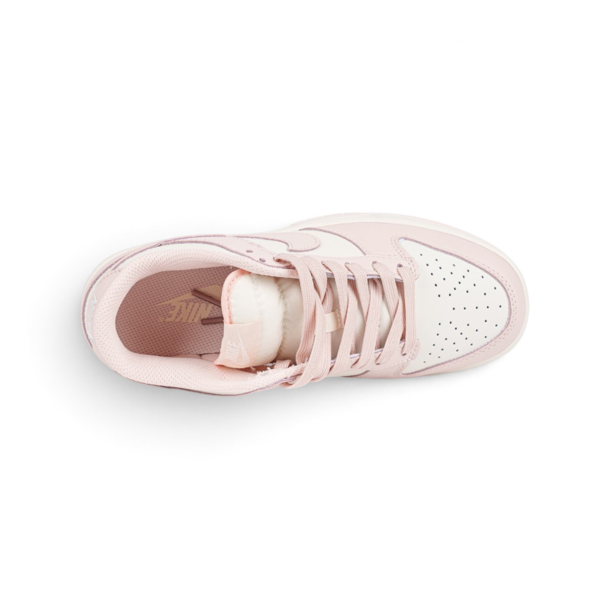 Nike Dunk Low Pink нежно-розовые кроссовки — вид сверху | GAMEOVERSHOP