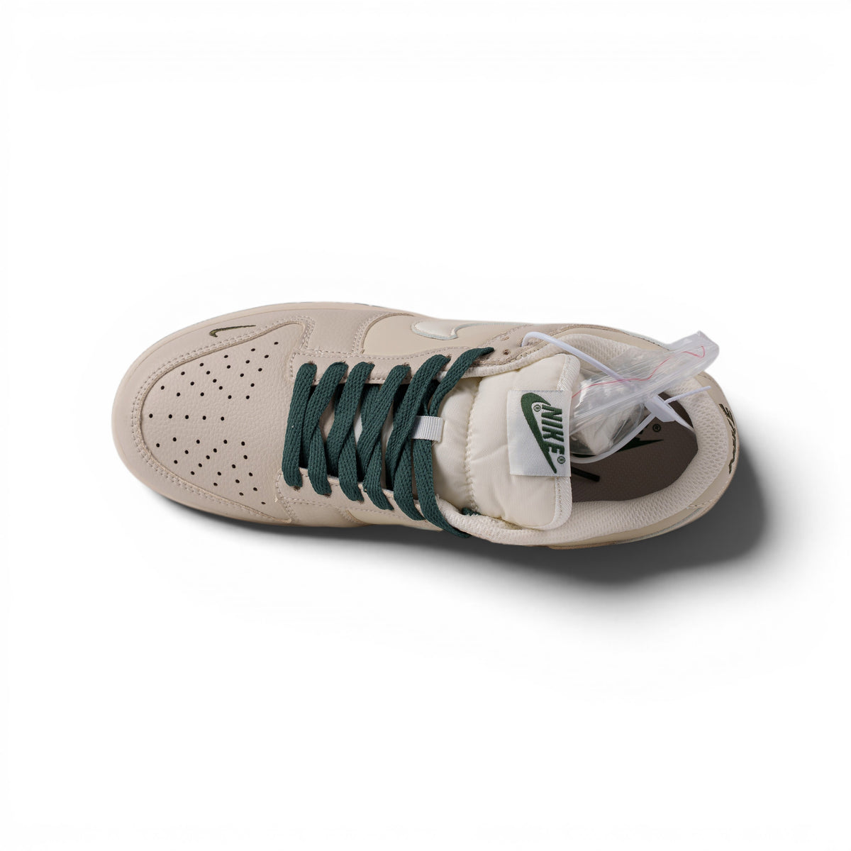 Nike Dunk, бежевый, кроссовки — вид сверху | GAMEOVERSHOP