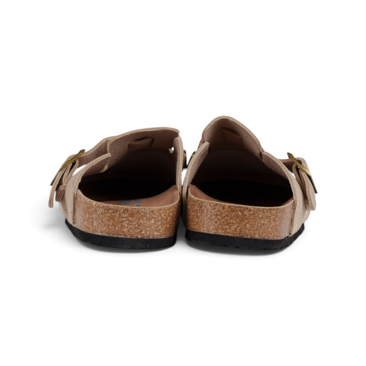 Birkenstock Arizona песочные замшевые сабо — пара, вид сзади | GAMEOVERSHOP