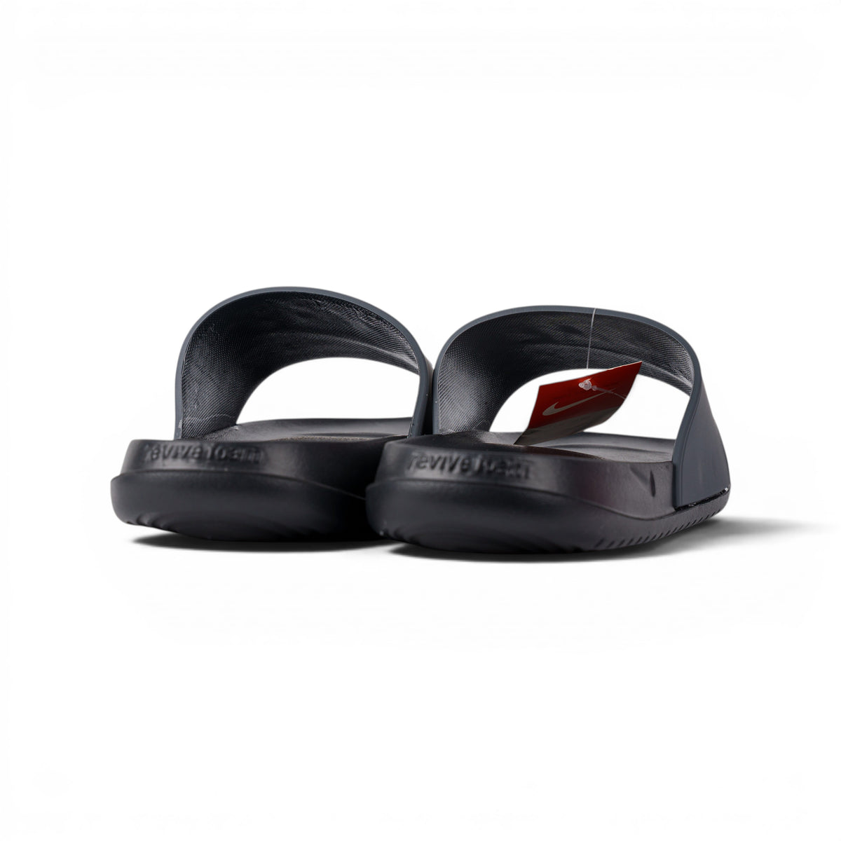 Nike Offcourt чёрные сланцы — вид сзади | GAMEOVERSHOP