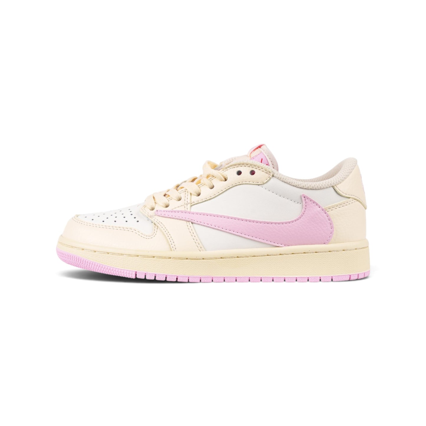 Nike Air Jordan 1 бежево-розовые кроссовки — вид сбоку | GAMEOVERSHOP