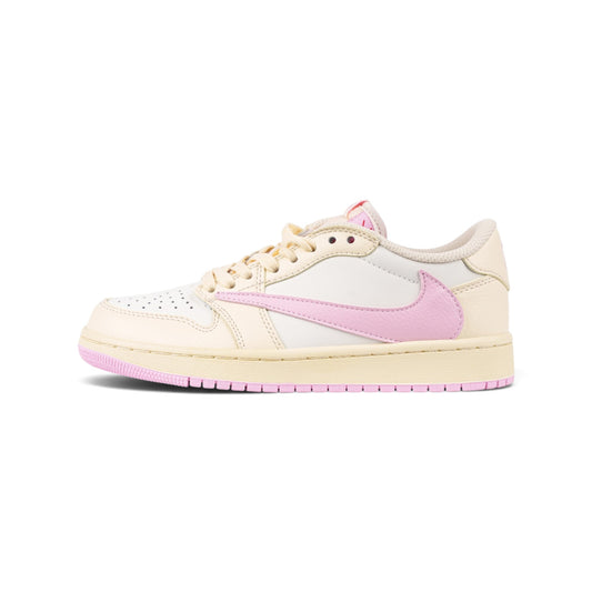 Nike Air Jordan 1 бежево-розовые кроссовки — вид сбоку | GAMEOVERSHOP