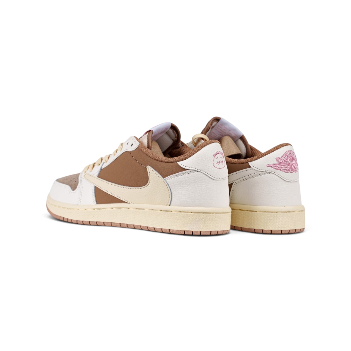 Nike Air Jordan 1 коричневые кроссовки — пара, вид сзади | GAMEOVERSHOP
