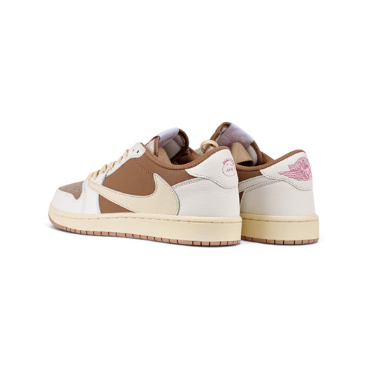 Nike Air Jordan 1 коричневые кроссовки — пара, вид сзади | GAMEOVERSHOP