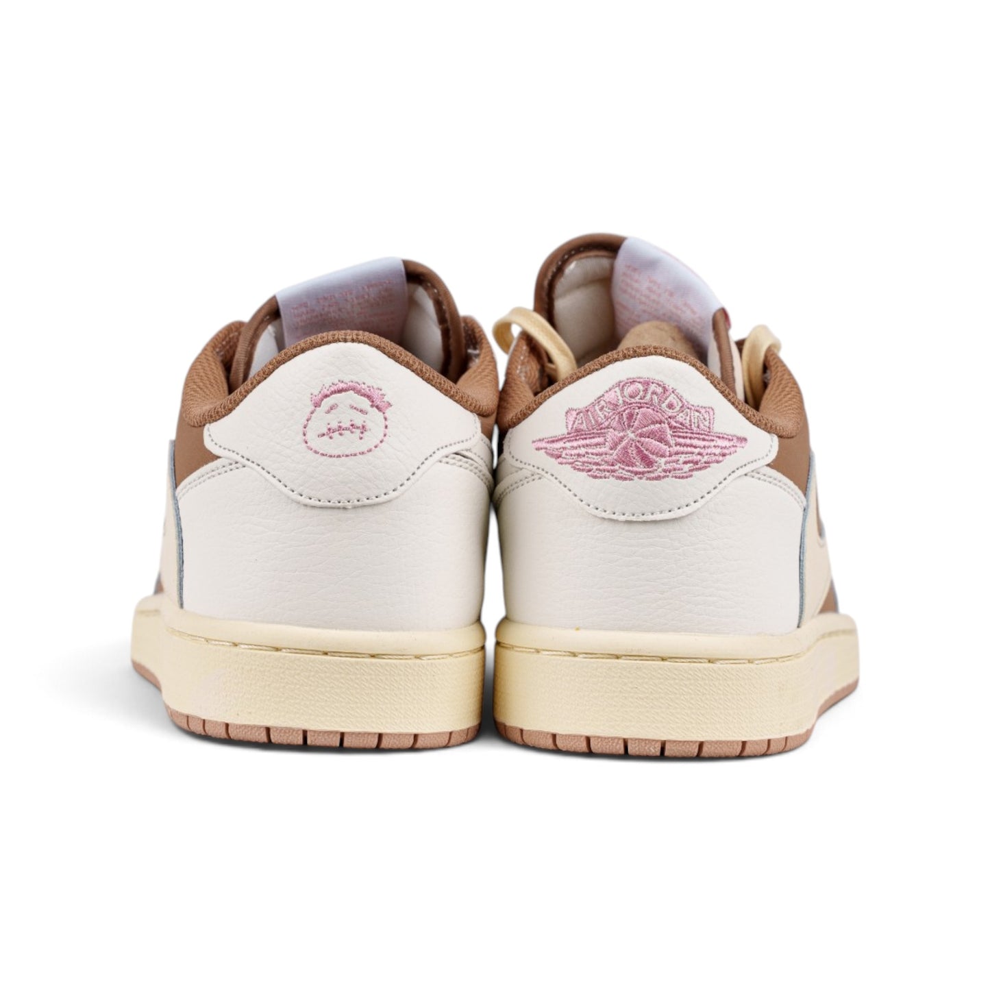 Nike Air Jordan 1 коричневые кроссовки — пара, вид сзади прямо | GAMEOVERSHOP