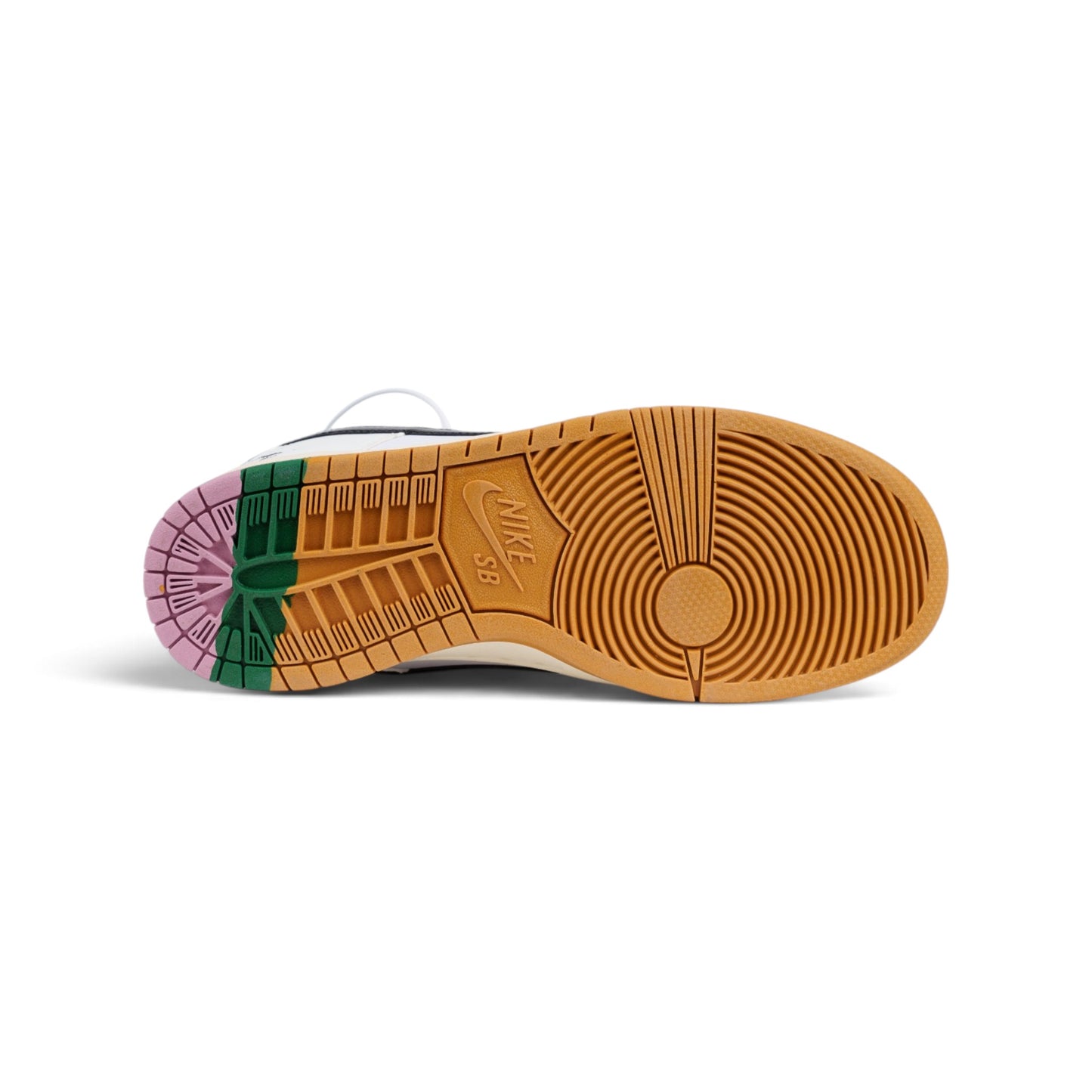 Nike SB Dunk Low бело-чёрные кроссовки — подошва | GAMEOVERSHOP