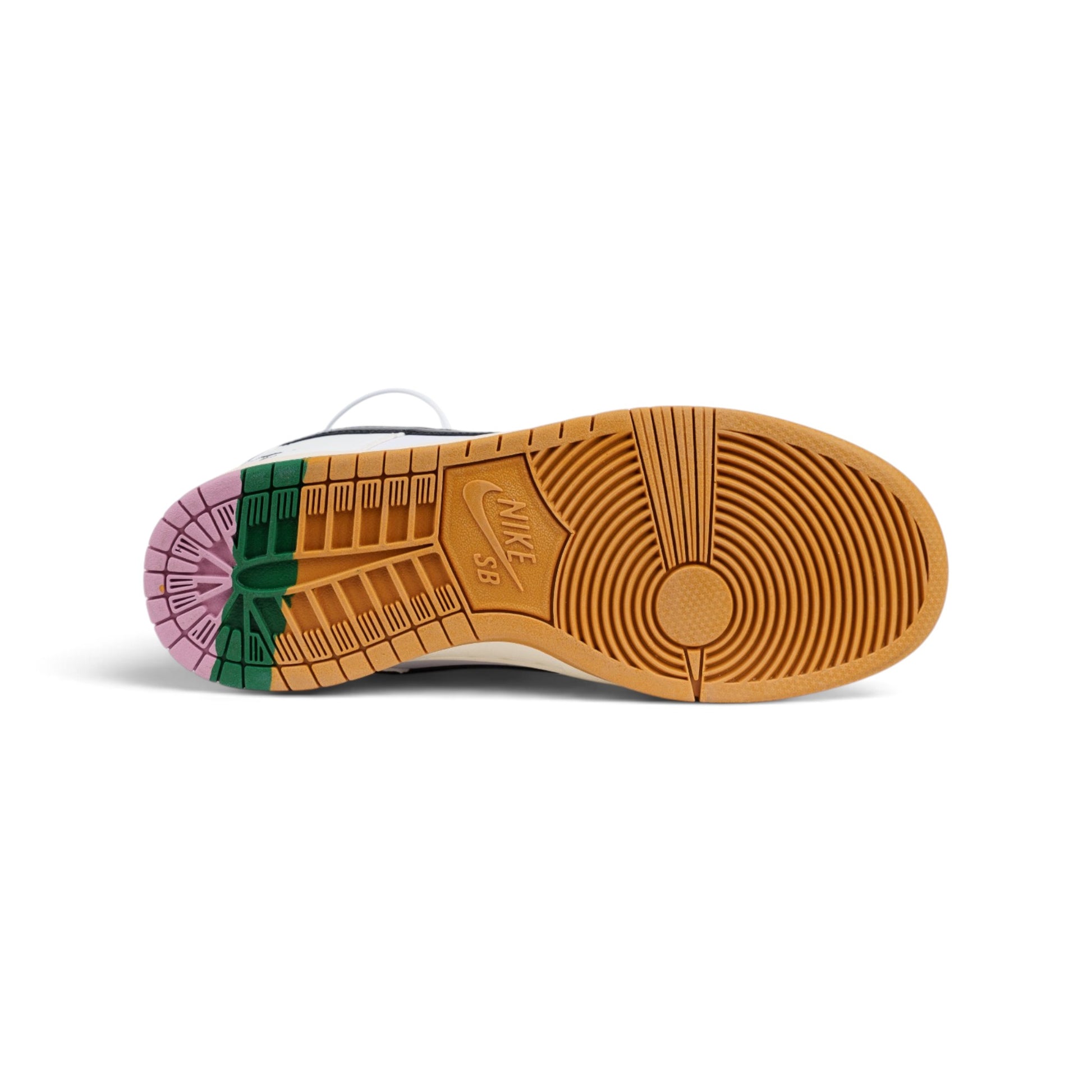 Nike SB Dunk Low бело-чёрные кроссовки — подошва | GAMEOVERSHOP