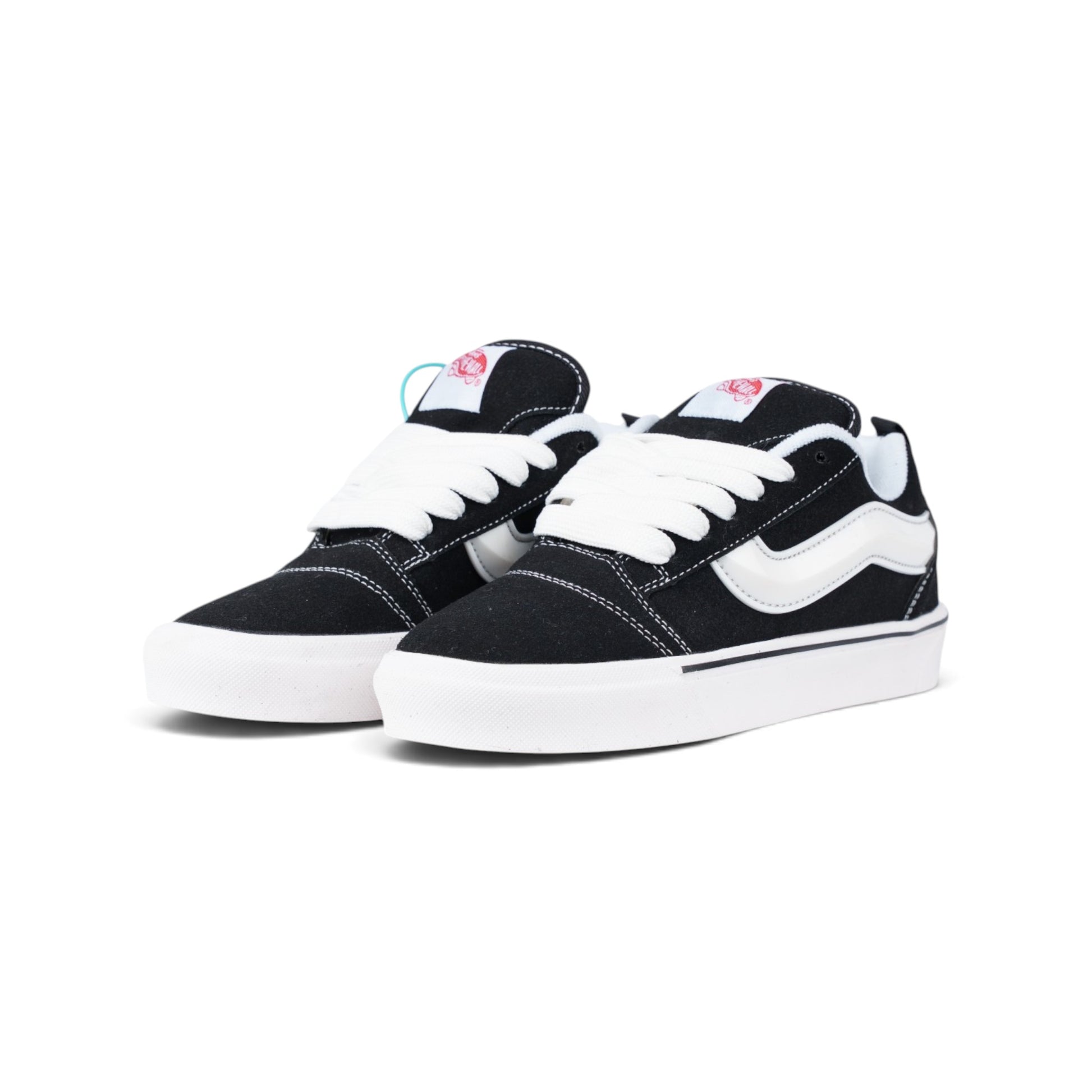 Vans Knu Skool чёрные кеды — пара, вид спереди | GAMEOVERSHOP