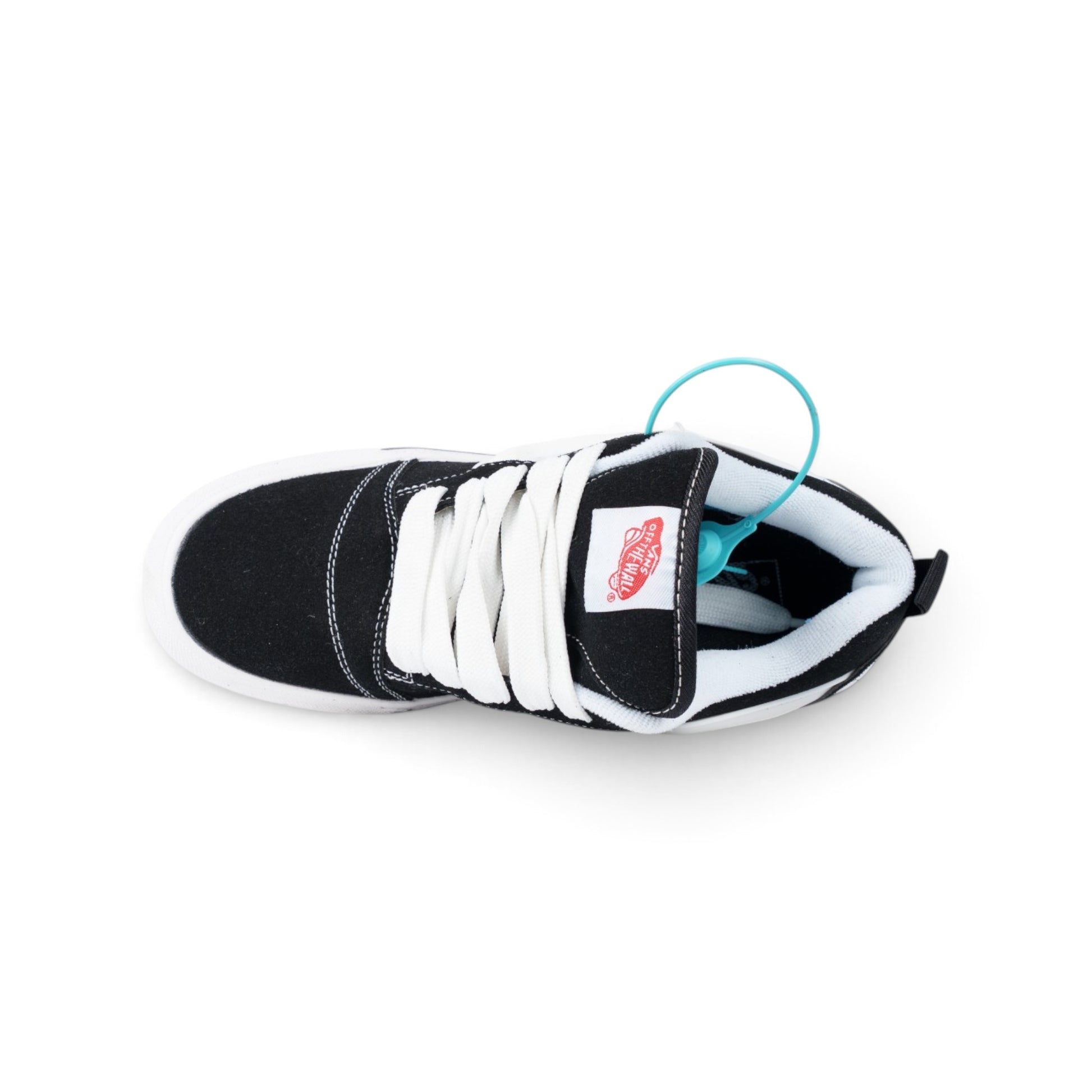 Vans Knu Skool чёрные кеды — вид сверху | GAMEOVERSHOP