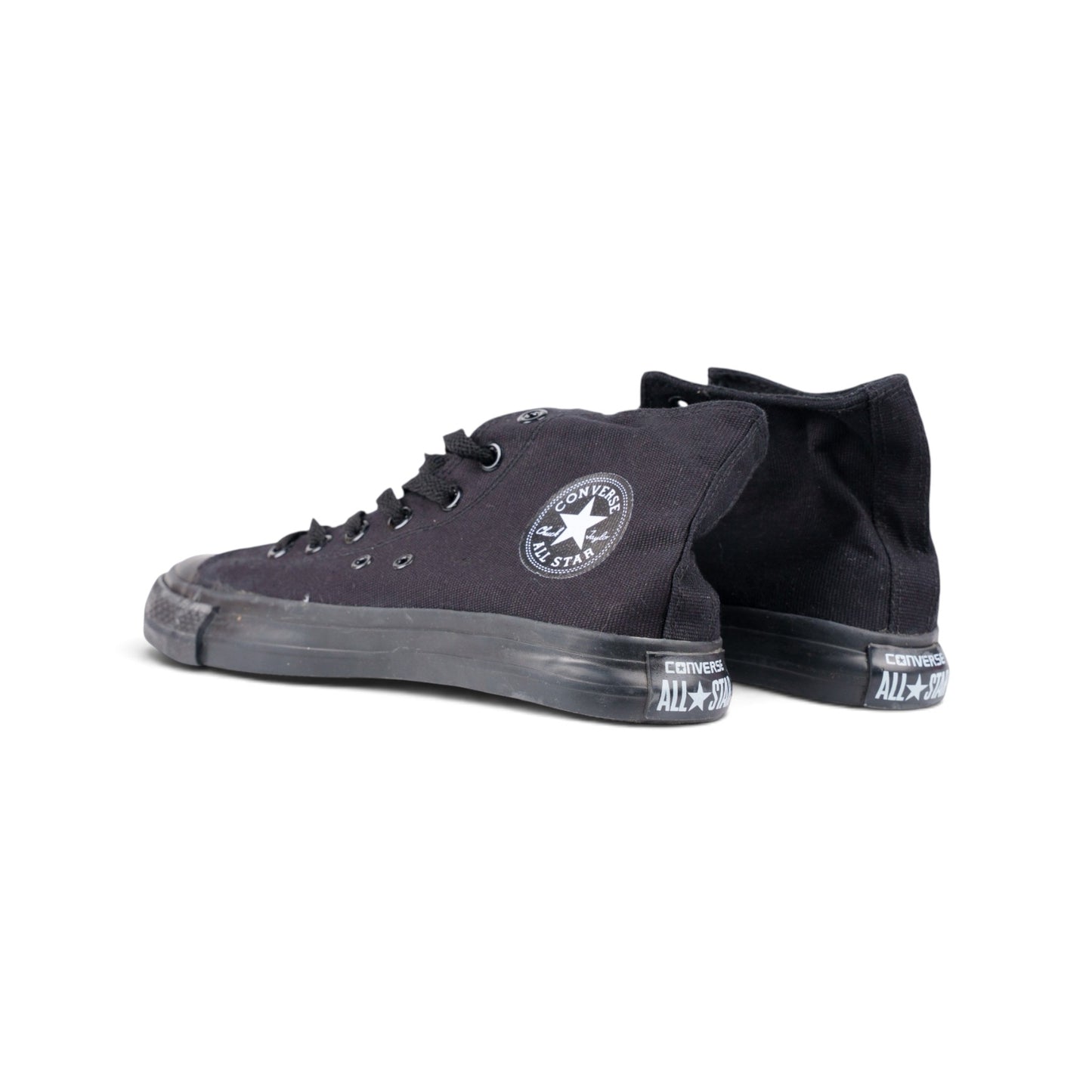 Converse Chuck Taylor All Star чёрные кеды — пара, вид сзади сбоку | GAMEOVERSHOP