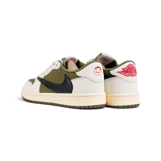 Nike Air Jordan 1 кроссовки цвета хаки — пара, вид сзади | GAMEOVERSHOP