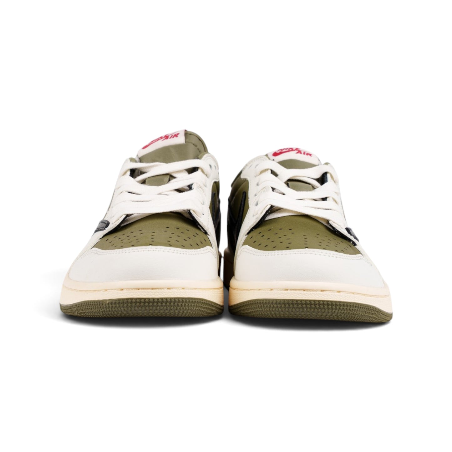 Nike Air Jordan 1 кроссовки цвета хаки — пара, вид спереди | GAMEOVERSHOP