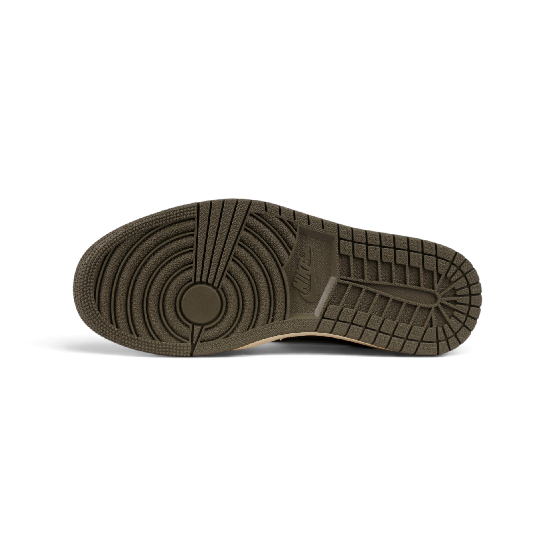 Nike Air Jordan 1 чёрно-оливковые кроссовки — подошва | GAMEOVERSHOP