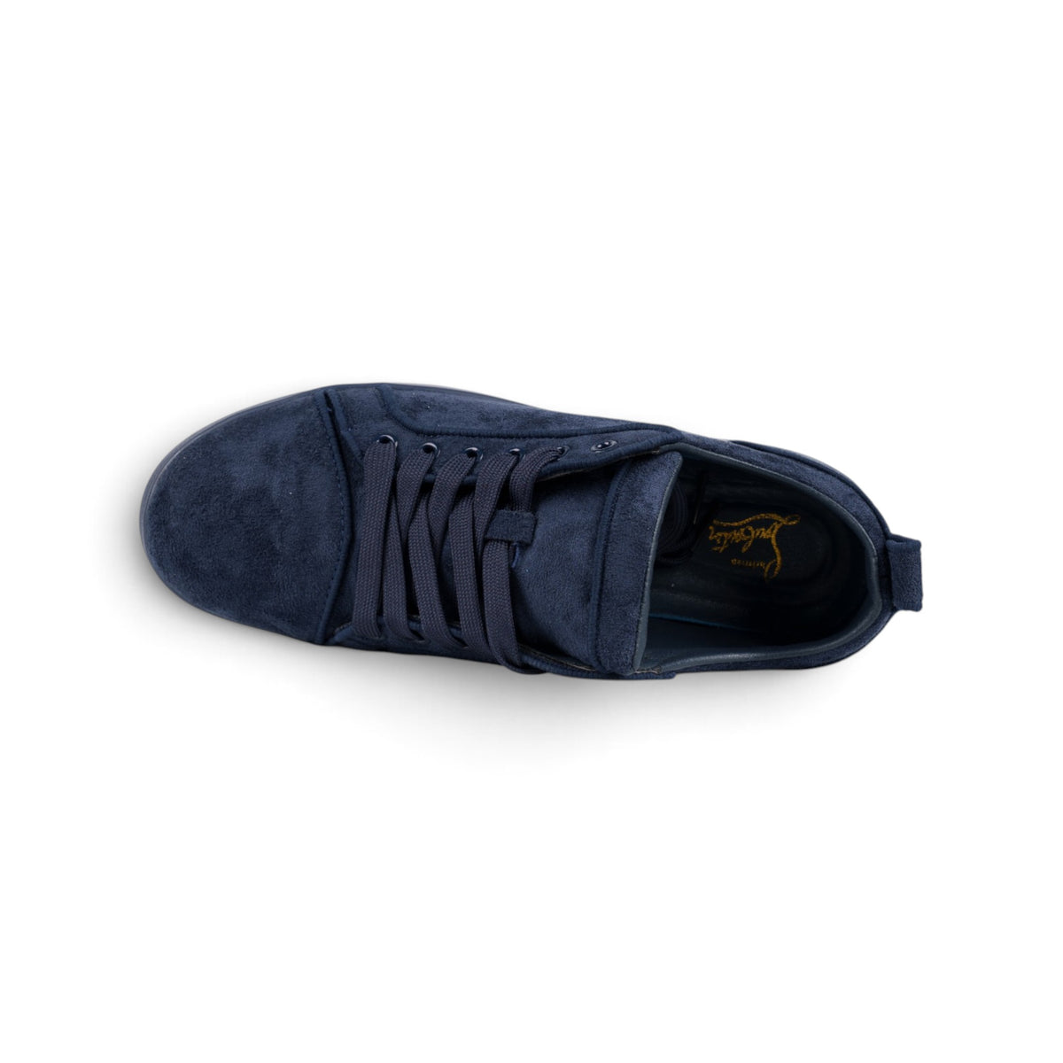 Christian Louboutin Louis Junior тёмно-синие замшевые кроссовки — вид сверху | GAMEOVERSHOP