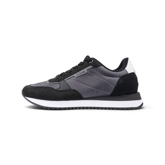 Hugo Boss Titanium Runner чёрно-серые кроссовки — вид сбоку | GAMEOVERSHOP