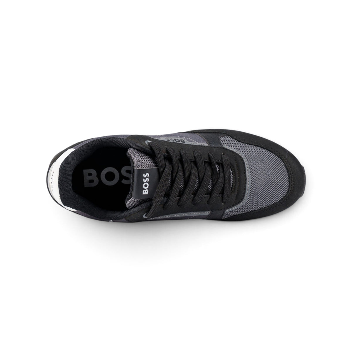 Hugo Boss Titanium Runner чёрно-серые кроссовки — вид сверху | GAMEOVERSHOP