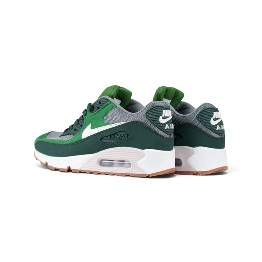 Nike Air Max 90 зелёные кроссовки — пара, вид сзади | GAMEOVERSHOP