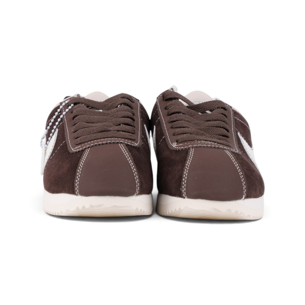 Nike Cortez коричневые замшевые кроссовки — вид сзади | GAMEOVERSHOP