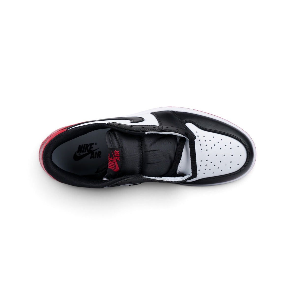 Nike Air Jordan 1 чёрно-белые кроссовки — вид сверху | GAMEOVERSHOP