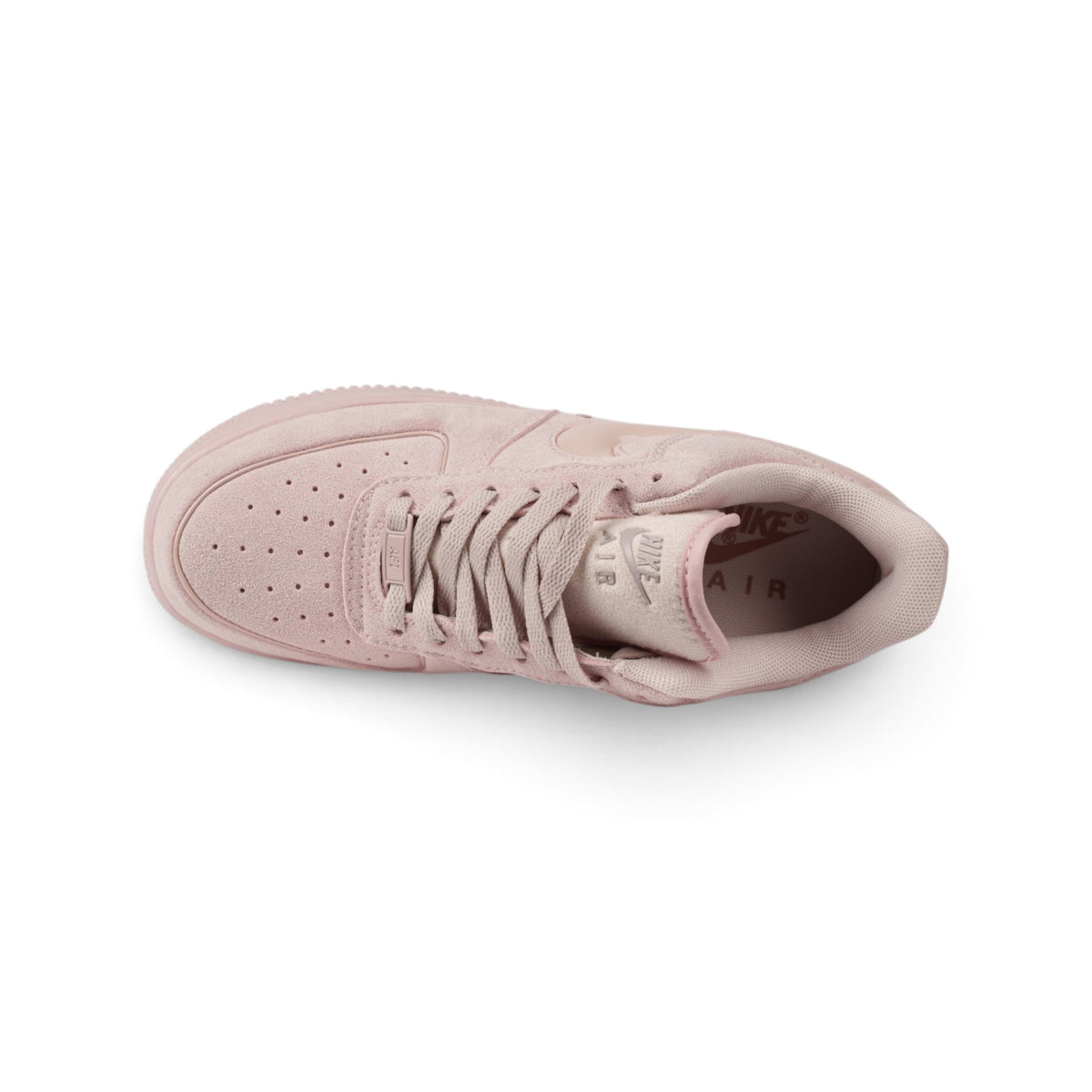 Nike Air Force 1 розовые замшевые кроссовки — вид сверху | GAMEOVERSHOP