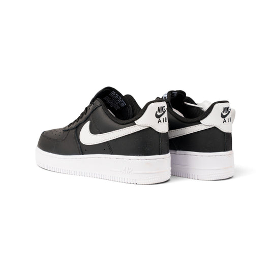 Nike Air Force 1 Low чёрно-белые кроссовки — пара, вид сзади | GAMEOVERSHOP