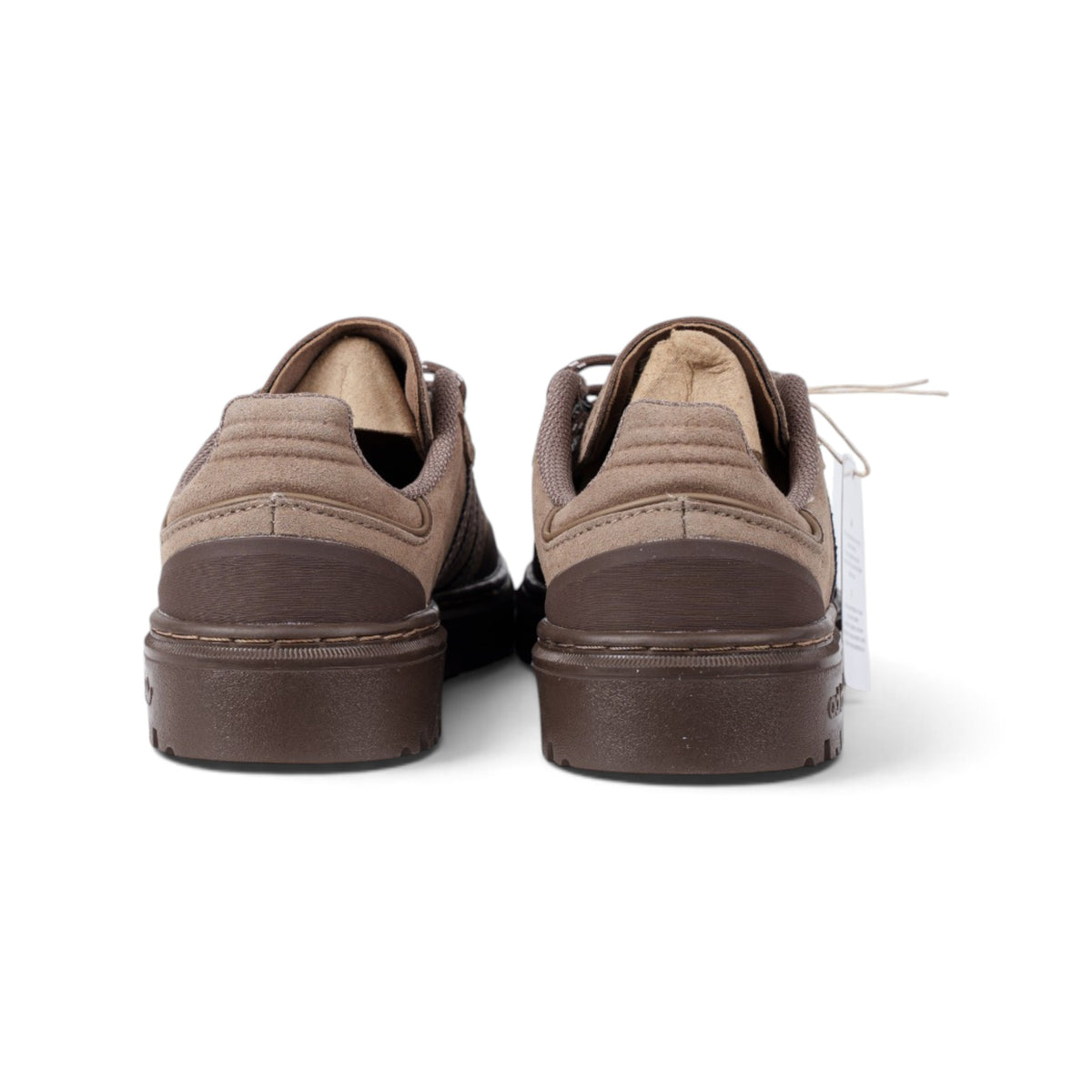 Adidas Samba бежевые (тауп) кроссовки — вид сзади | GAMEOVERSHOP