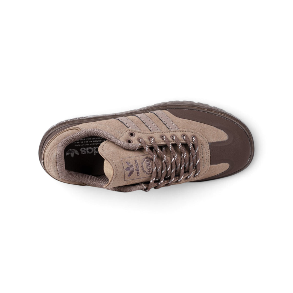 Adidas Samba бежевые (тауп) кроссовки — вид сверху | GAMEOVERSHOP
