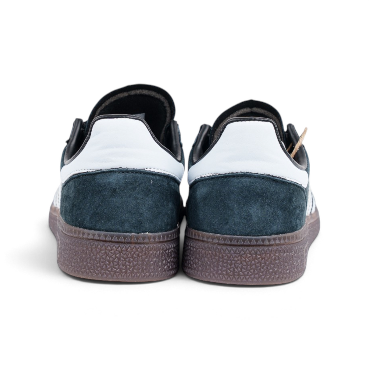 Adidas Handball Spezial тёмные сине-зелёные кроссовки — вид сзади | GAMEOVERSHOP