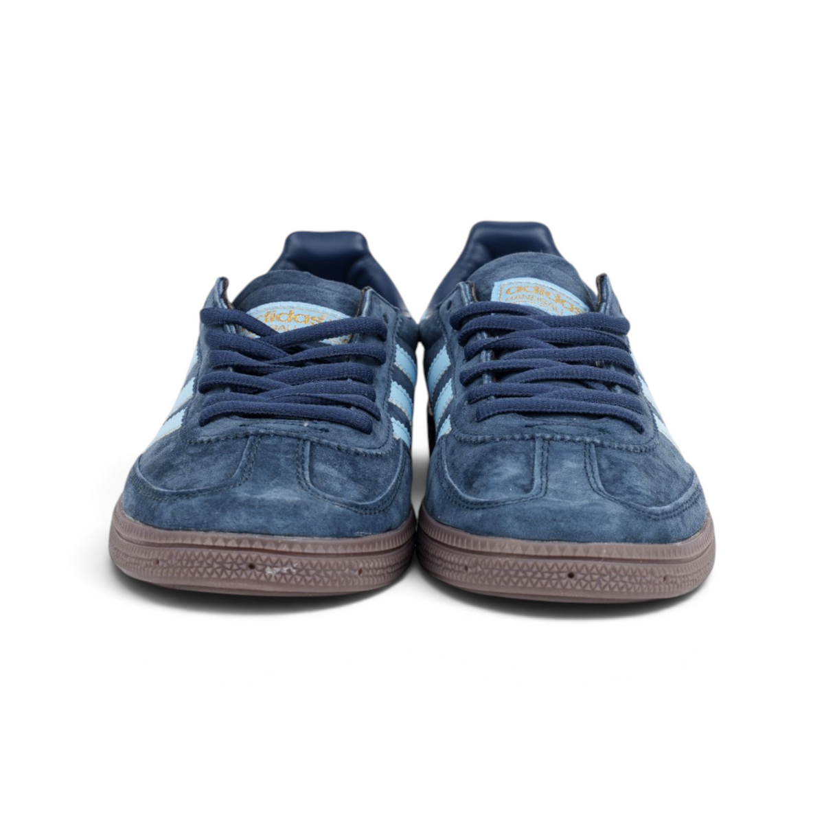 Adidas Handball Spezial тёмно-синие кроссовки — вид спереди | GAMEOVERSHOP