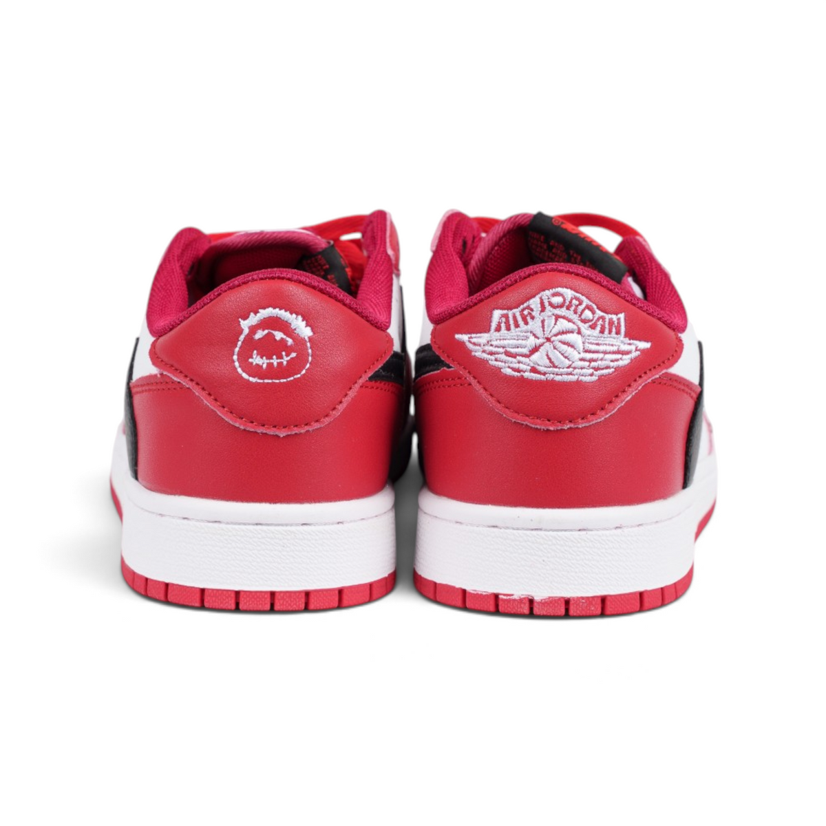 Nike Air Jordan 1 Low Travis Scott красно-белые кроссовки — вид сзади | GAMEOVERSHOP