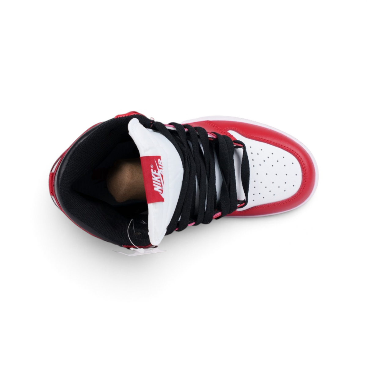 Nike Air Jordan 1 High OG Chicago красно-бело-чёрные кроссовки — вид сверху | GAMEOVERSHOP