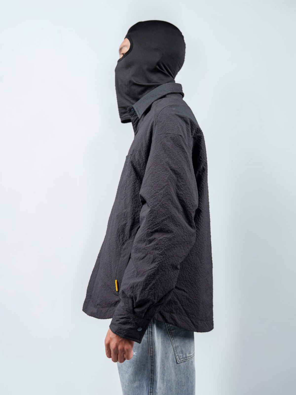 Jacket GO Total Black тёмная куртка-рубашка — вид сбоку | GAMEOVERSHOP